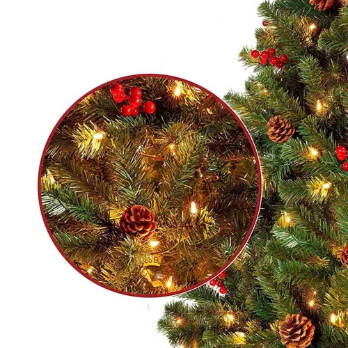 LED-es műfenyő több típusban, melegfehér-320 LED-es, 210 cm