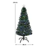 Műfenyő száloptikával színes LED-del több típusban-210 cm-es