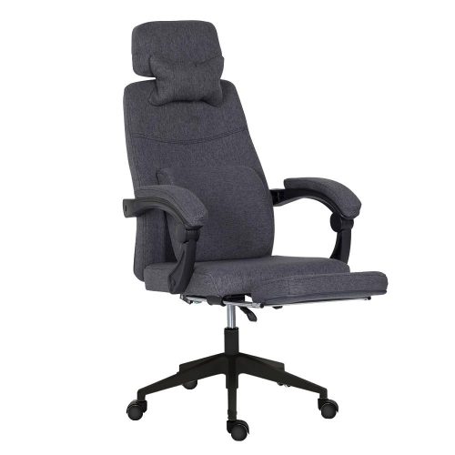 Fejtámlás irodai forgószék - több színben-sötét szürke