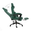 Fejtámlás, lábtartós irodai forgószék zöld