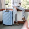 Timeless Tools Utazóbőrönd szett kozmetikai táskával, több színben-acélkék
