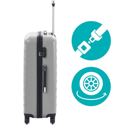 Utazóbőrönd szett kozmetikai táskával, több színben-szürke