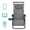 Zéró gravitáció szék napellenzővel és pohártartóval 2 db, több színben-szürke