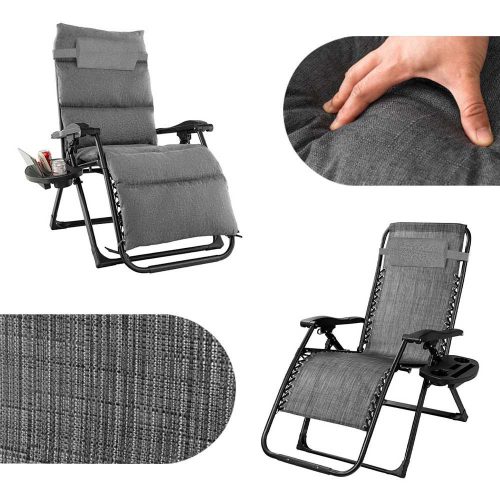 Párnázott zéró gravitáció szék, több színben-szürke