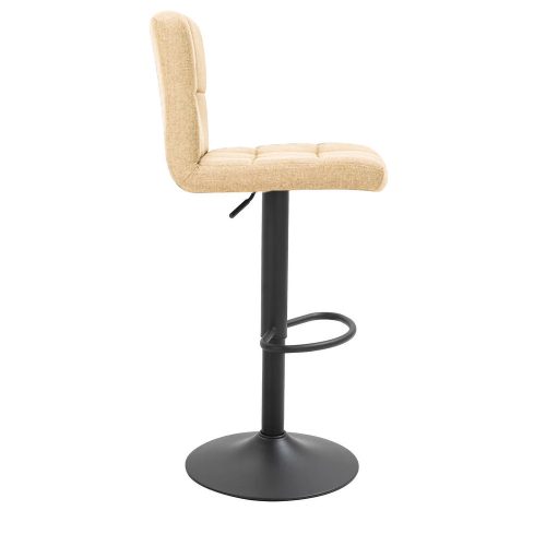 Szövet borítású bárszék, 2 db, bézs