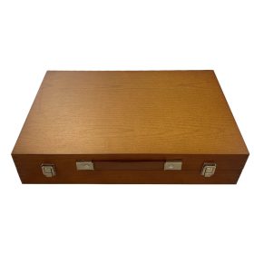   174 részes festő-és rajzkészlet praktikus, fa díszdobozban