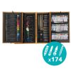 Timeless Tools 174 részes festő-és rajzkészlet praktikus, fa díszdobozban