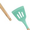 Timeless Tools 14 darabos konyhai eszközkészlet, hőálló szilikon fejjel, tartóval, türkiz