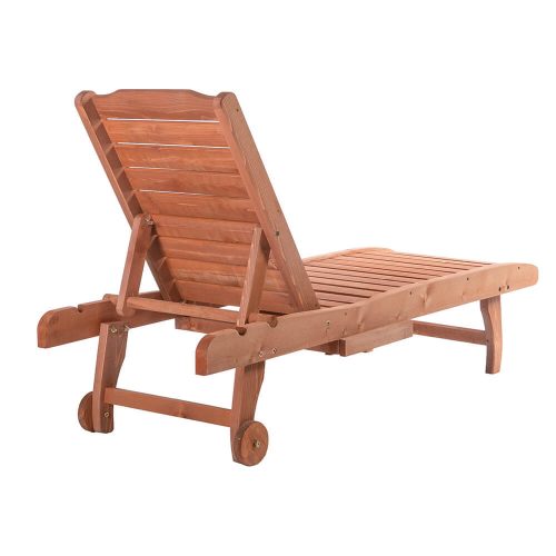 Állítható fa pihenőágy kihúzható tartóval