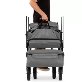 Összecsukható kocsi tetővel, húzható-tolható, szürke