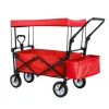 Összecsukható kocsi tetővel, húzható-tolható, piros