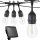 Timeless Tools Kültéri szolár dekor égősor, 15 db E27 LED lámpával, 15m