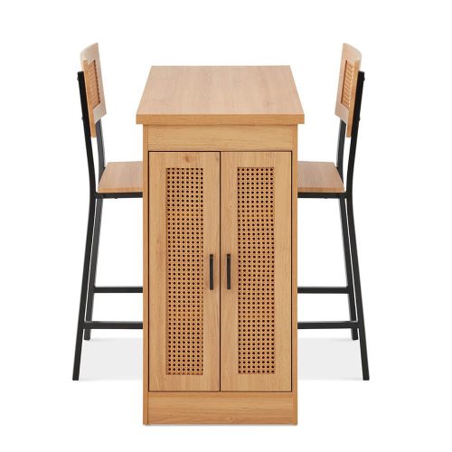 3 részes magasított étkezőgarnitúra tárolóval