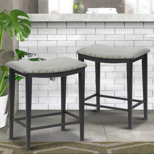 Kárpitozott bárszék 2db, szürke