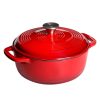 Timeless Tools Zománcozott, öntöttvas edény fedővel 5,7 L, piros