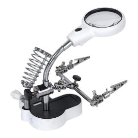   Paneltartó (harmadik kéz) LED-es nagyítóval, 2 db csipesszel, pákatartóval