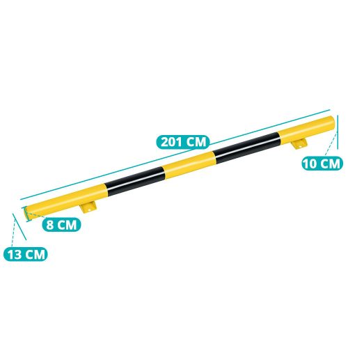 Védőkorlát, 200x10 cm