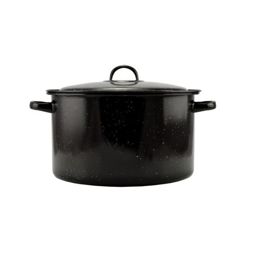 Perfect Home Zománcozott Lábas fedővel 30 cm 10,5 liter fekete 10391