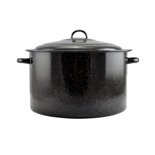 Perfect Home Zománcozott Lábas fedővel 36 cm 20 liter fekete 10392
