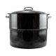 Perfect Home Zománcozott Lábas fedővel 45 cm 31,5 liter fekete 10393