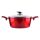 Perfect Home Metal Red Line tapadásmentes alumínium lábas üvegfedővel 24cm 4.5L, indukciós 10397