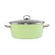 Perfect Home Zöld Elite Zománcozott lábas 24 cm + üvegfedő 10413