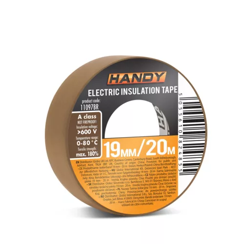 Szigetelőszalag - 19 mm · 20 m - barna