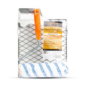   Festőhenger + nyél + lehúzórács - 18 mm poliészter - 250 mm