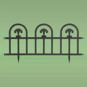 Virágágyás szegély / kerítés - 60 x 30  cm - fekete