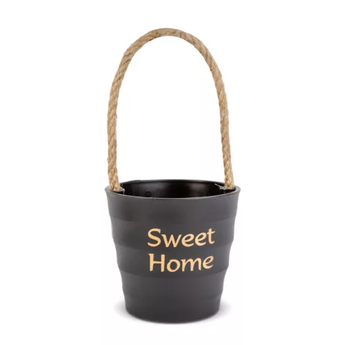 Dekorációs cserép - madzaggal - 9 x 8 cm - 4 féle