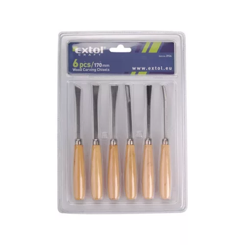fafaragó készlet, fanyelű ; 6db, 165mm