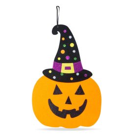   Halloween-i dekoráció - tök - akasztható - filc - 41 x 28 cm