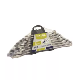   csillag-villás kulcs klt., W.S.; 8db, 7-19mm, műanyag tartóban