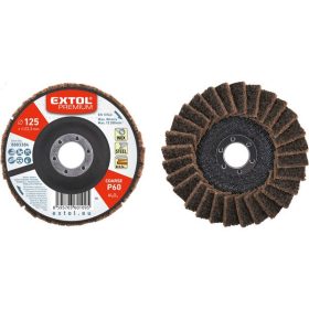   lamellás csiszoló INOX, acél és ALU munkadarabok csiszolására, 125×22mm; P60 (darabáras, de csak ötösével rendelhető)