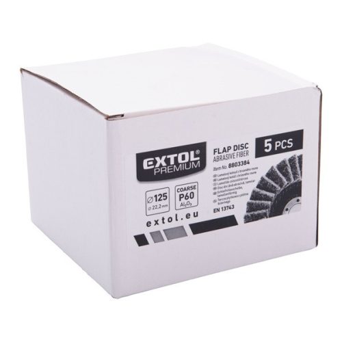 lamellás csiszoló INOX, acél és ALU munkadarabok csiszolására, 125×22mm; P60 (darabáras, de csak ötösével rendelhető)