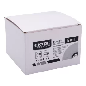   polírozó filc, sima korong, INOX, acél és ALU munkadarabok polírozására 125×15mm (darabáras, de csak ötösével rendelhető