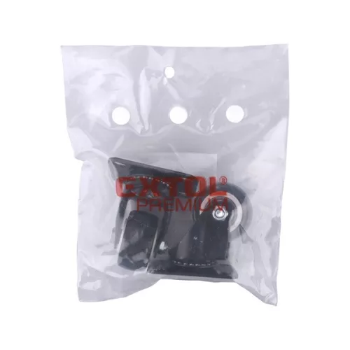 készülékgörgő 2 db, önbeálló, fekete PVC, golyóscsapággyal, 40mm, max. teherbírás: 30 kg/db