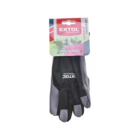   kesztyű munkához; kombinált, szintetikus bőr tenyérrész,/ LUREX kézhát,  méret: 10'