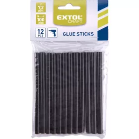   ragasztóstift klt., fekete színű; 12db, 100×7,2mm, bliszteren