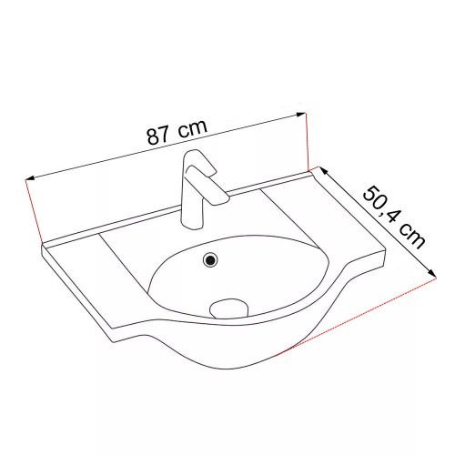 Bianca Plus 85 alsó szekrény mosdó nélkül