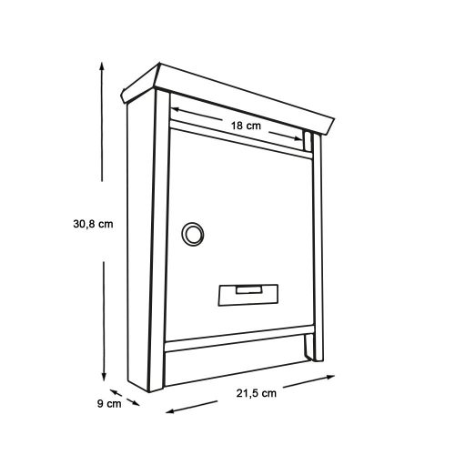 Fém postaláda több színben-szürke