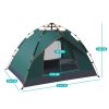 3 személyes sátor 2x2x1,35m, zöld