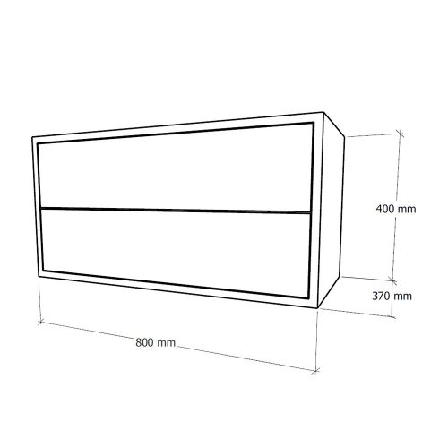 Boxie 2 fiókos fali szekrény 40x80x37 cm fehér