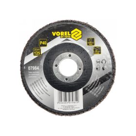 VOREL Lamellás csiszolókorong lapos 125 x 22,2 mm / P40