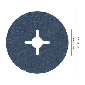   BOSCH PRO Fíbertárcsa fémre 125 x 22,2 mm / P36 cirkónium-oxid