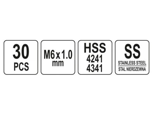 YATO Menetjavító készlet 30 részes M6 1 mm