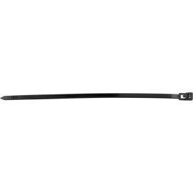   YATO Kioldható kábelkötegelő 4,8 x 200 mm fekete (100 db)