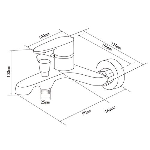 Colly kádtöltő csaptelep