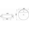 KR-850 kerámia design mosdó pultra szerelhető