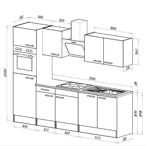 Yorki 270 konyhabútor sütős és mikrohullámű sütős kivitelben